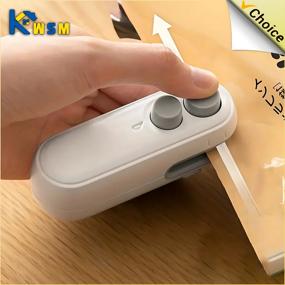 Portable Mini Sealer 2 in 1 Heat Sealer For Snacks Home use rechargeable sealer Vacuum Sealer Snacks plastic bag heat sealer