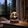 Crystal Ball Cosmic Indoor Night Light USB Power Warm Bedside Light Birthday Gift Night Lamp