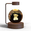 Crystal Ball Cosmic Indoor Night Light USB Power Warm Bedside Light Birthday Gift Night Lamp