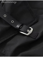 Women's Black Longline Trench Coat