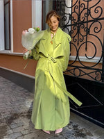 Women's Black Longline Trench Coat