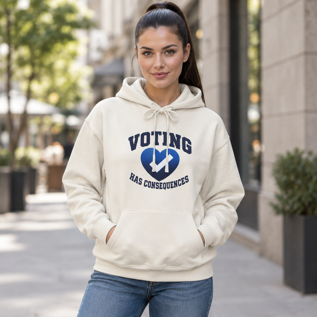 Voting Has Consequences Unisex Heavyweight Hoodie