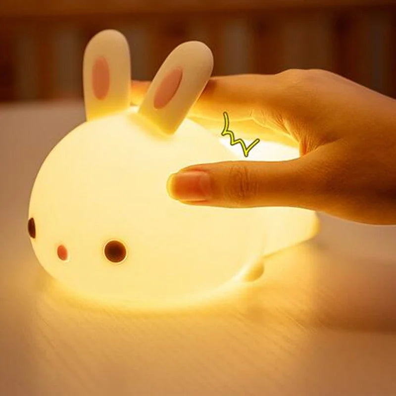 Dream Touch Sensor LED Rabbit Night Light 16 Colors Template