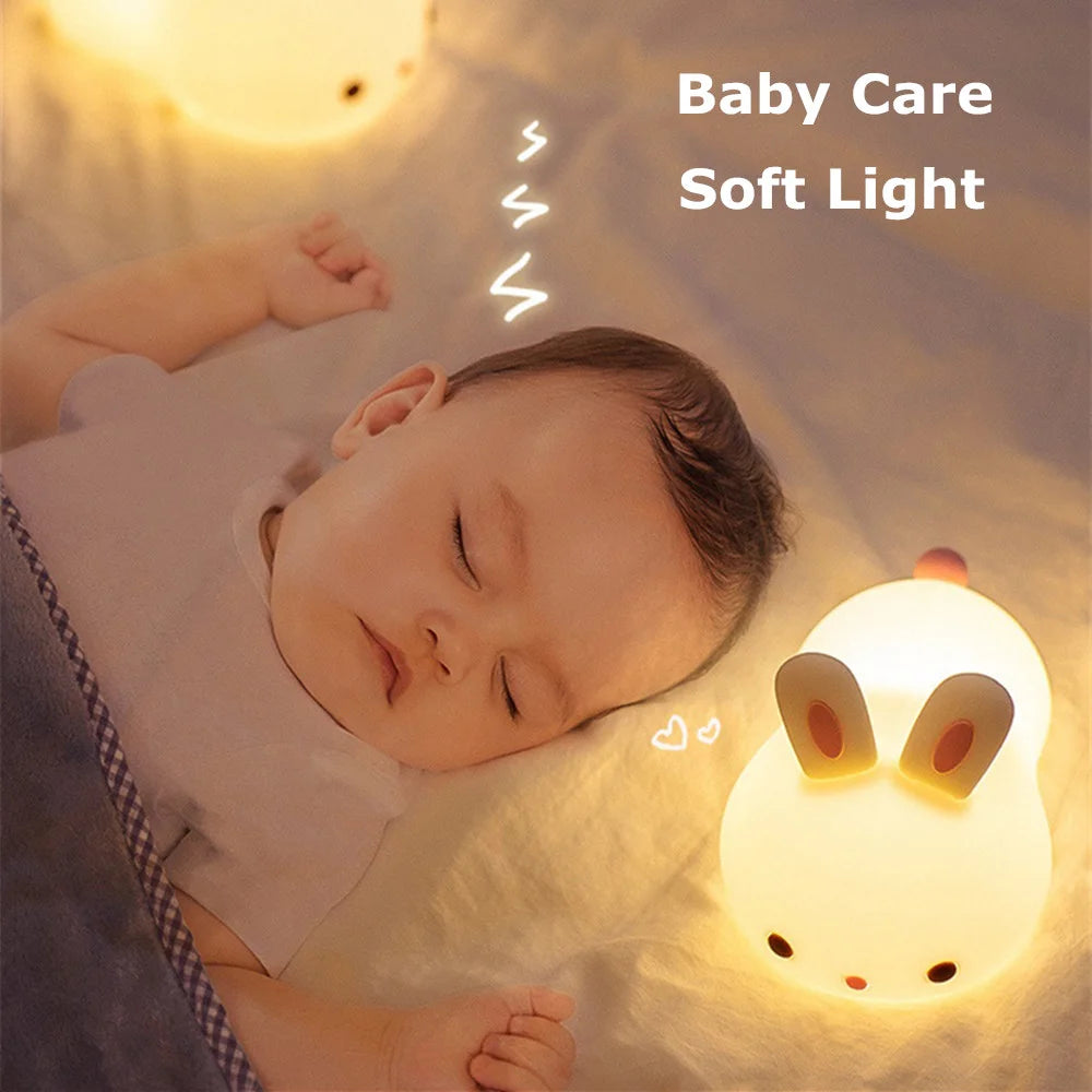Dream Touch Sensor LED Rabbit Night Light 16 Colors Template