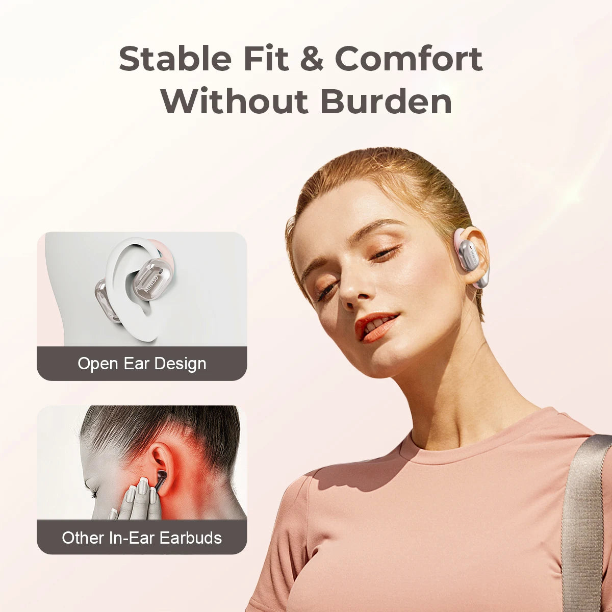 MINISO X23  OWS Wireless Earphones 5.4 Earbuds Sport Earphone With Mic Button Control Noise Reduction Earhooks Waterproof Headse