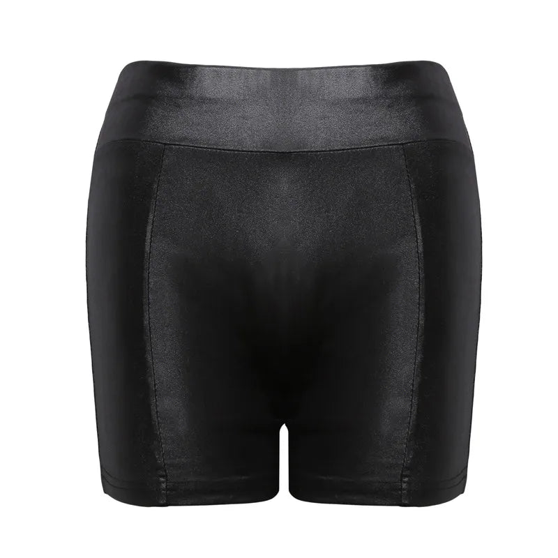 Women's Faux Leather High-Waist Shorts