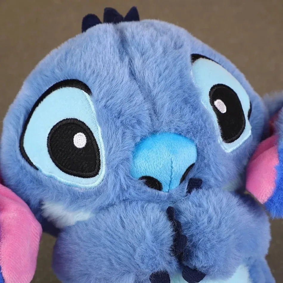 Kawaii Stitch Plush Doll Baby Sleeping Companion Sound Soothing Musical  Kawaii With Air Bag and Light Doll Breathing Toys Gifts