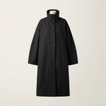 Women's Black Longline Trench Coat